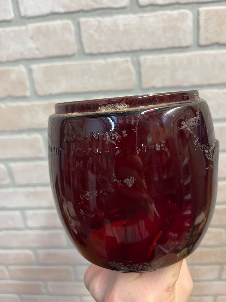 Dietz D-Lite Original Ruby Red Lantern Globe Replacement Part Loc-Nob H1
