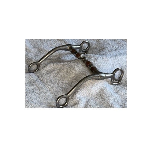 Horse bit 5" Tom Thumb Western Curb Training Bit Preowned Copper Rollers Snaffle