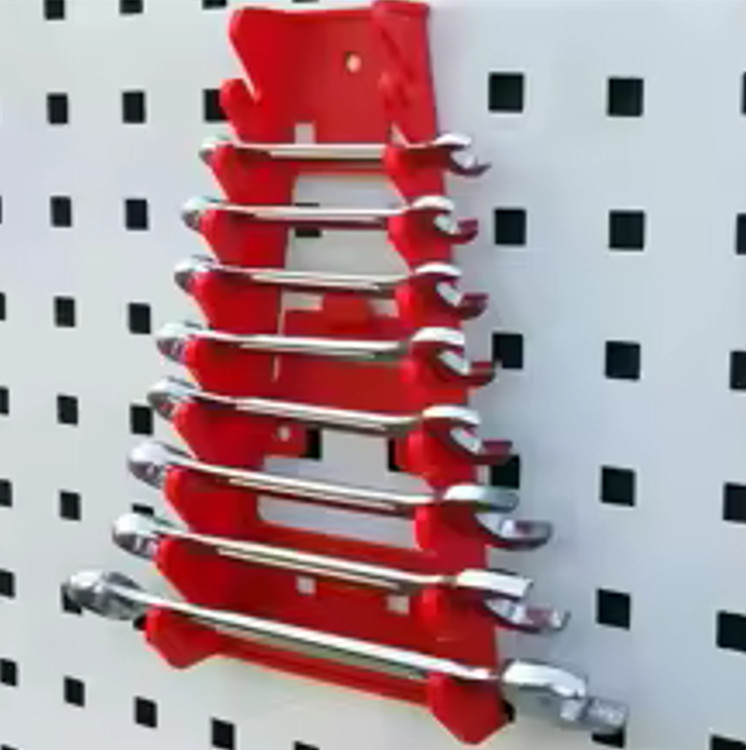 1pc Red Plastic Socket Organizer Tray Tool Storage Holder Rack Case - NEW