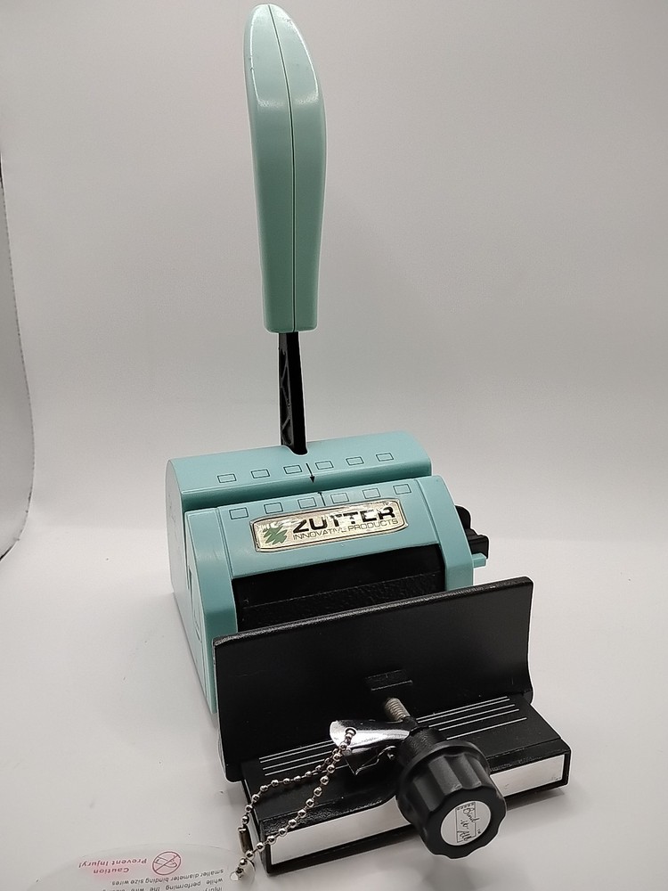 Zutter Products Turquoise Blue Bind-It-All Binding Machine Scrapbook Read Desc.