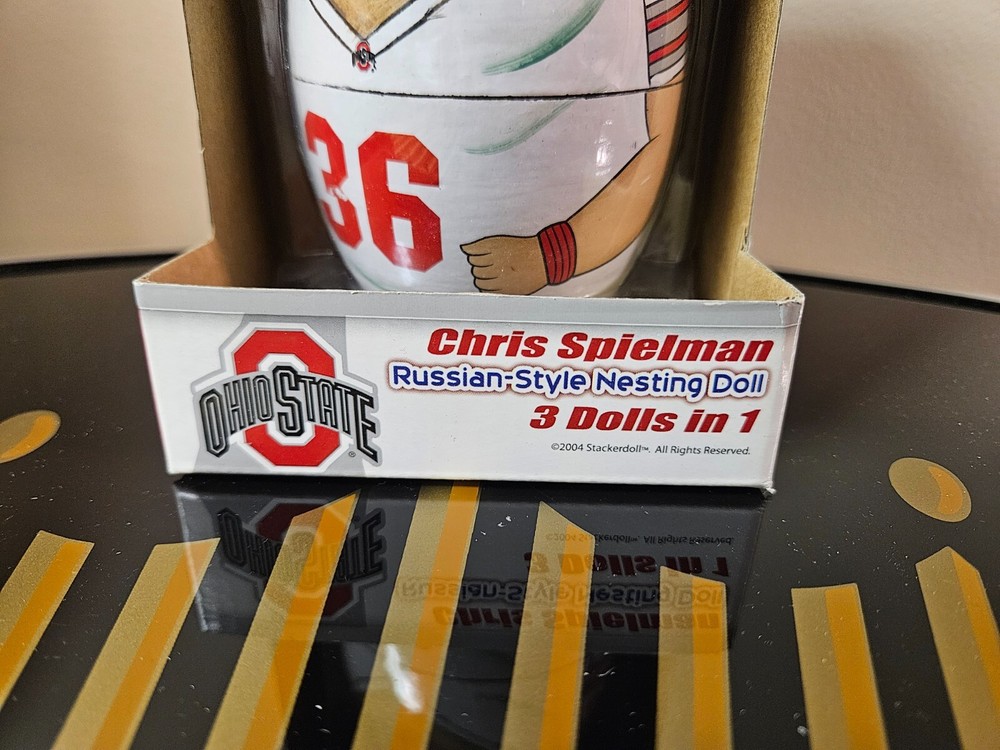 Chris Speilman Russian Nesting Doll Ohio State Buckeyes Stacker - NIB