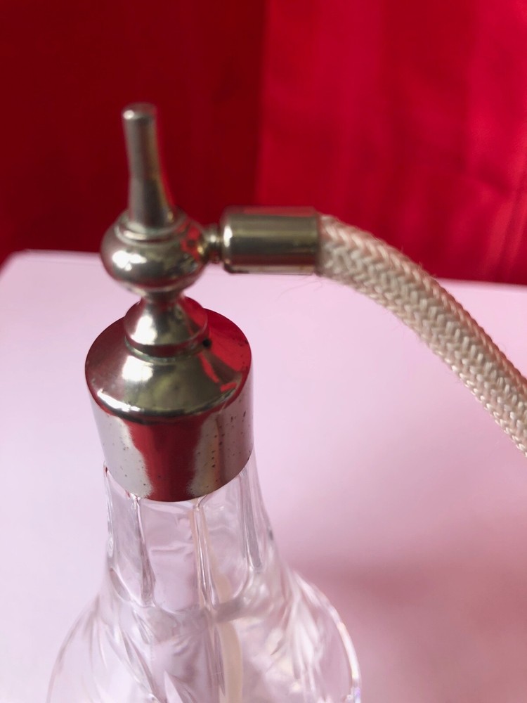 2 x Stuart Cut Glass Perfume Atomiser Bottles Stuart Crystal