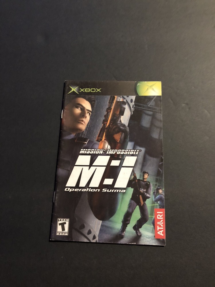 mission impossible operation surma Xbox manualXbox manual Only