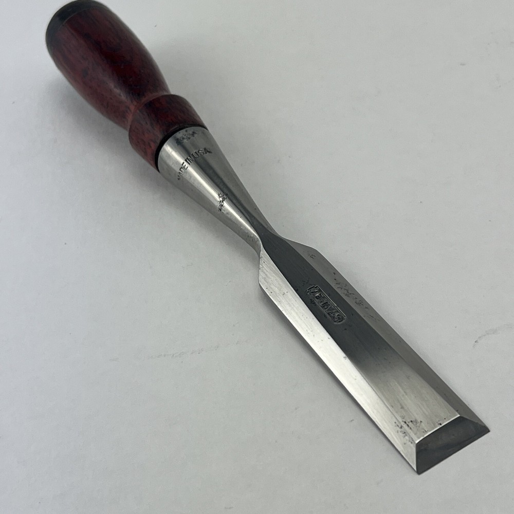 Stanley Made In USA 7/8'' Bevel Edge Socket Chisel No.750 Style Paring Chisel