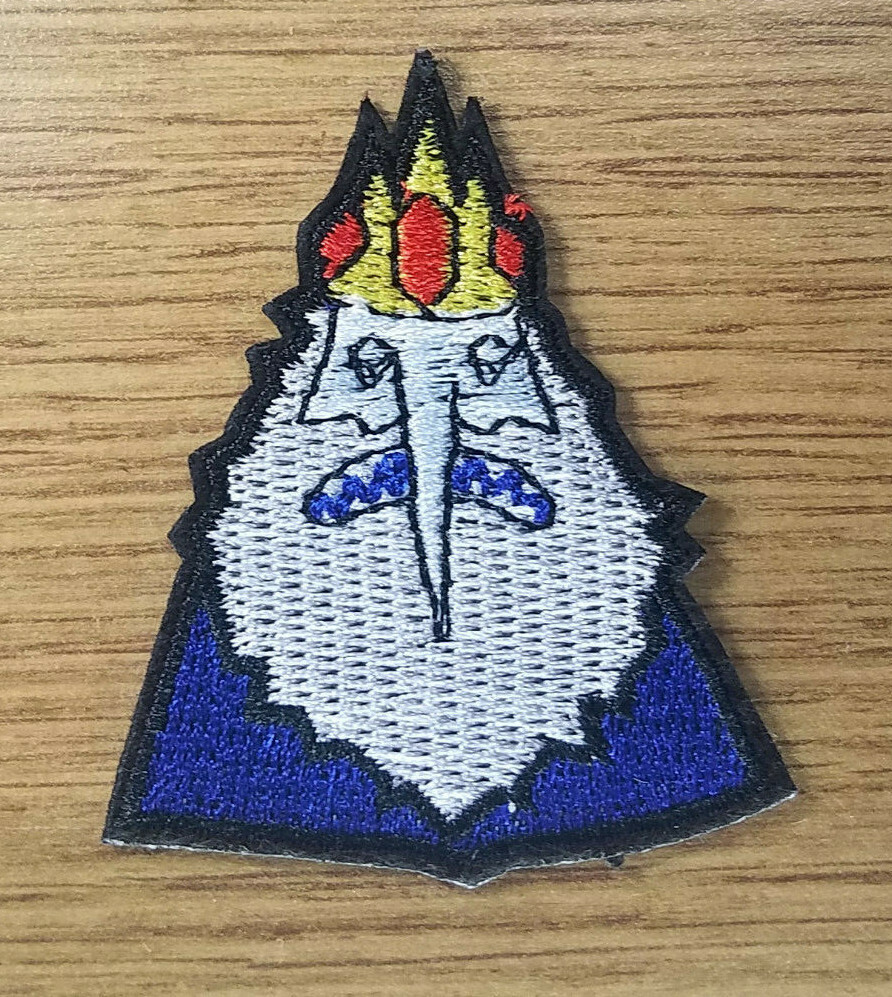 Adventure Time Ice King Patch 2 1/2  inches tall