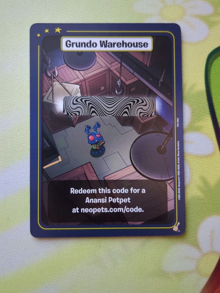 Neopets TCG Grundo's Warehouse Code - Anansi Petpet