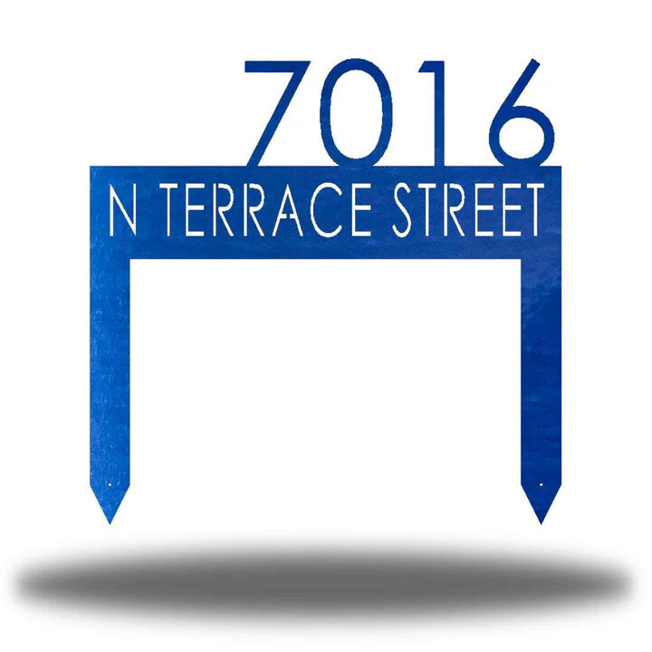 Custom Metal Address Yard Sign