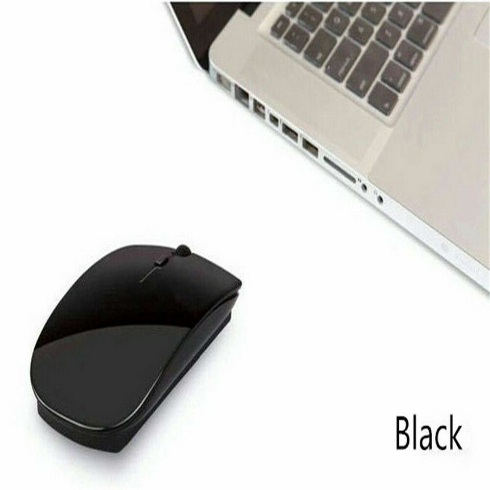 2.4G Ultra-Thin Wireless Mouse Scroll USB Optical Mice For Computer Laptop PC BK