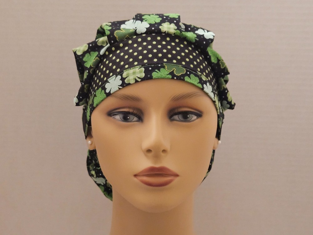 Bouffant/Ponytail Scrub Hat- St. Patrick's