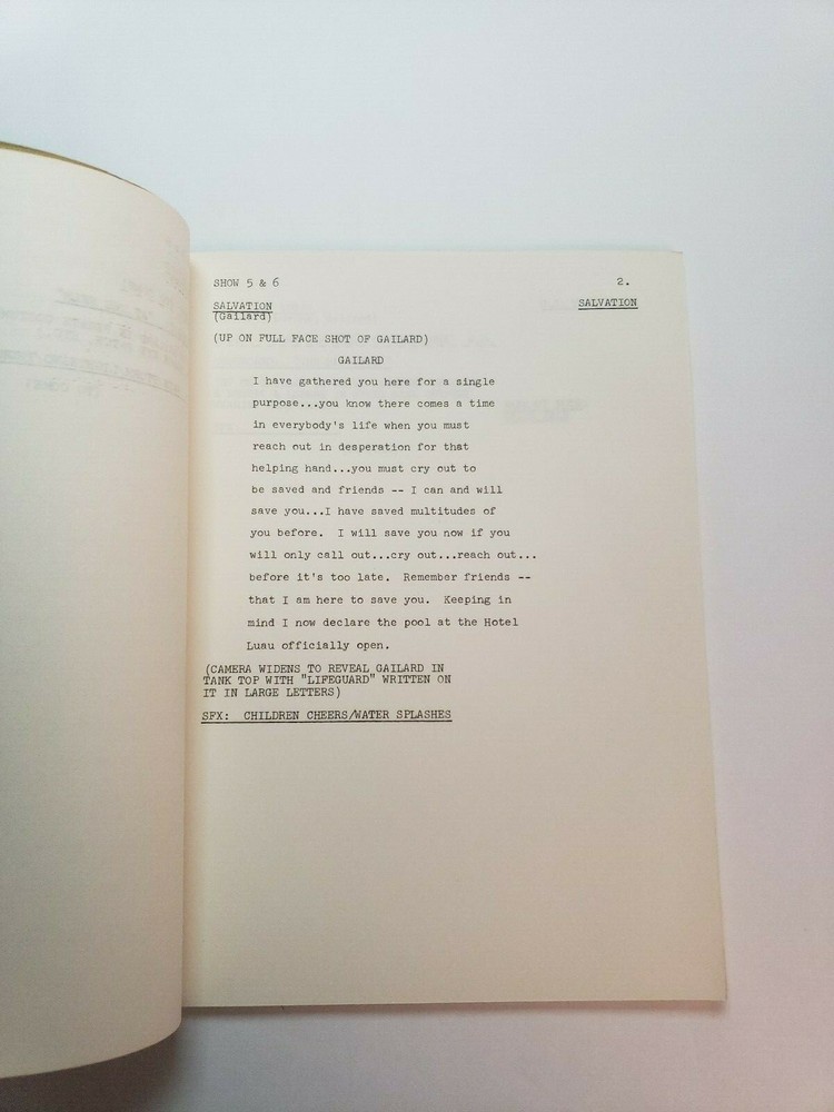 SHIELDS & YARNELL SHOW / Steve Binder 1978 First Draft TV Script, Robert Shields