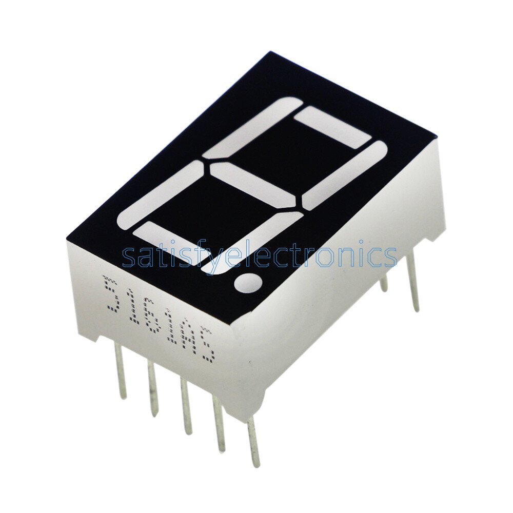 10PCS Red 7 Segment 0.5" LED Display Digital Tube Common Anode 1 Bit