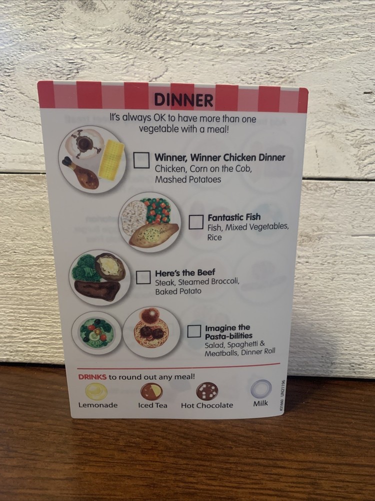 Melissa Doug Breakfast Lunch Dinner Memorable Menu Replacement Play N Pretend