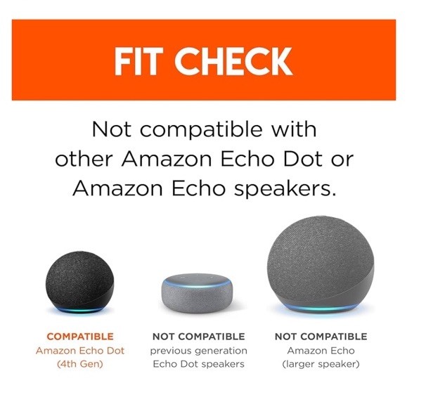 Echogear Wall Mount White For Amazon Echo Dot EGMA-EDM2-W2