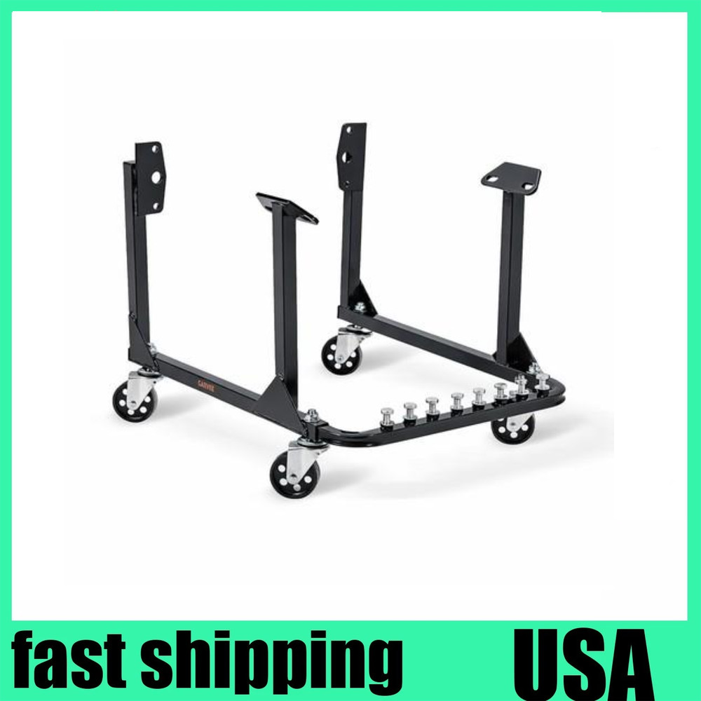 750lbs Engine Cradle with Wheels Rolling Engine Stand for Chevy Small Big Block