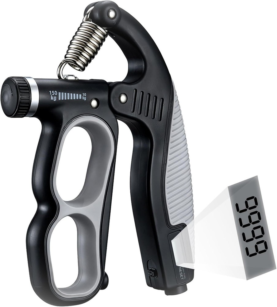 Compact PowerGrip Hand Exerciser - Electronic Counter & Adjustable Resistance