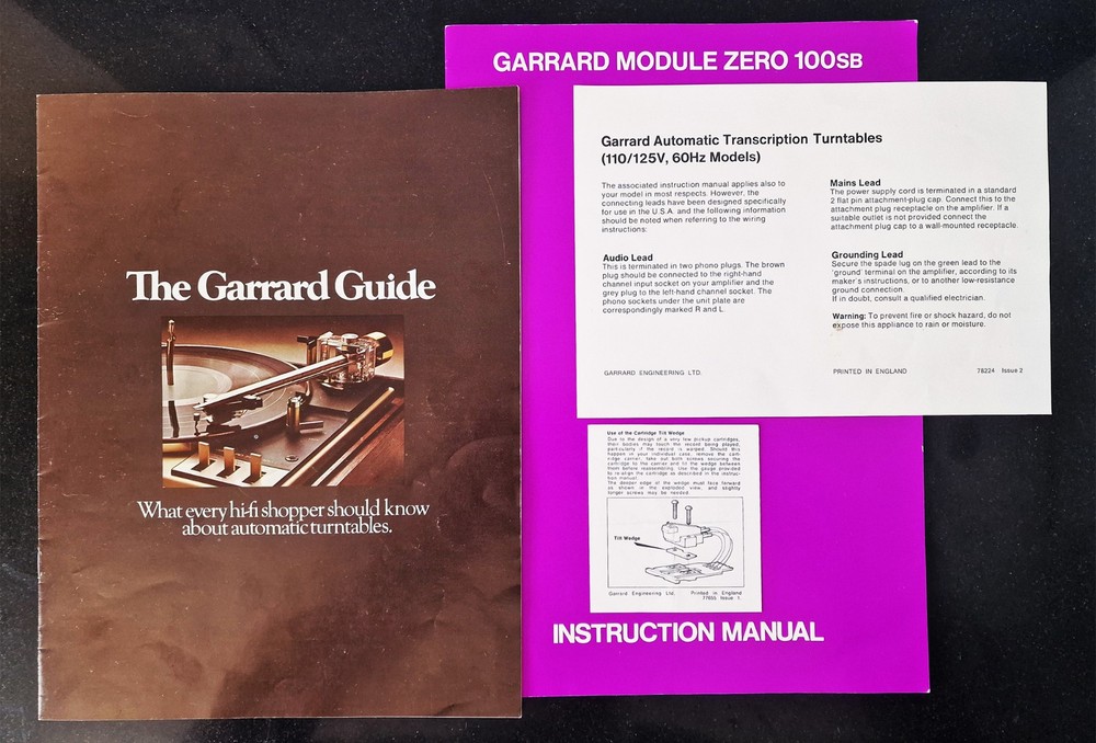 Garrard Zero 100SB Turntable - Needs Work