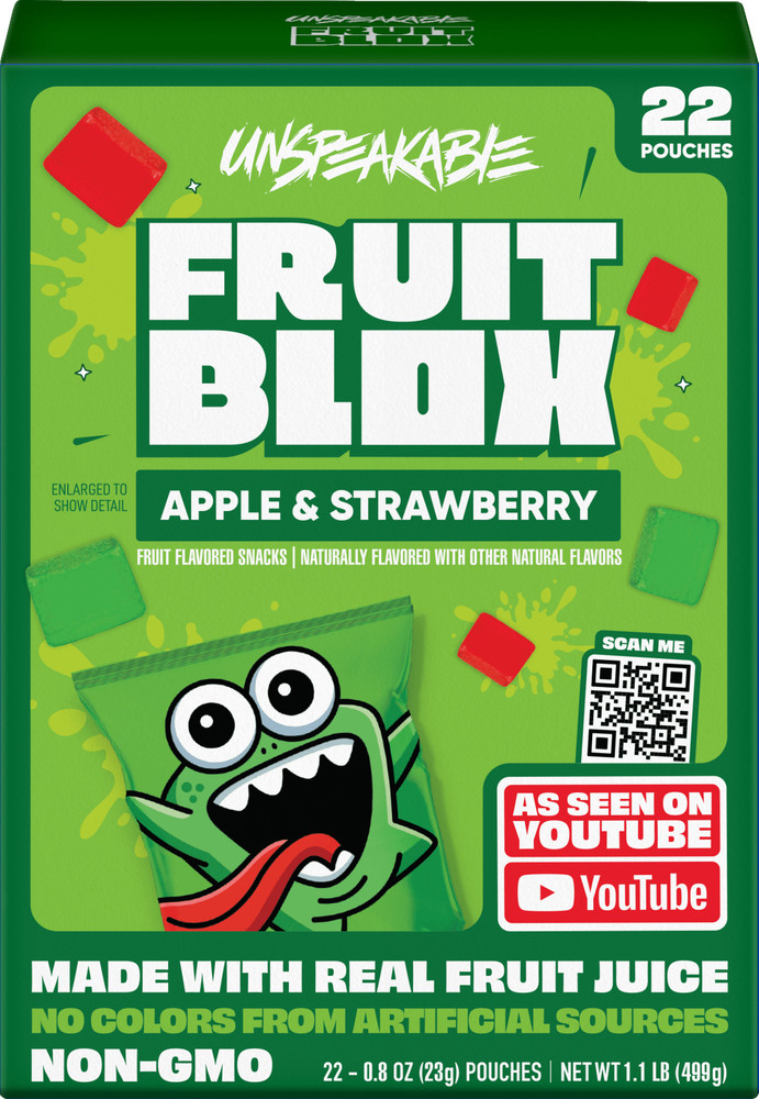 Unspeakable Apple Strawberry Fruit Snacks 22 Count