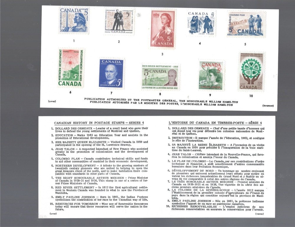 Canada 1962 Souvenir Article #4 Mint