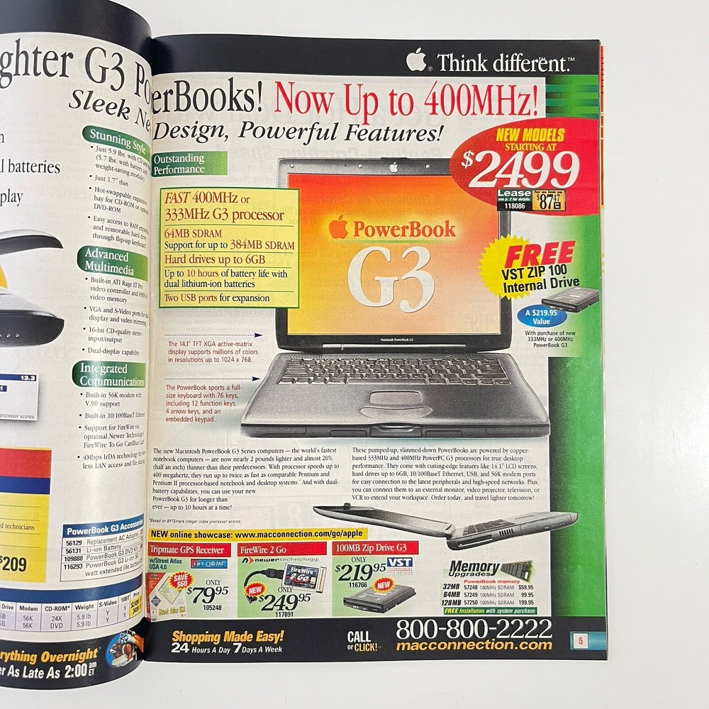 VTG Mac Connect Computer Catalog 90’s Tech Silicon Valley Retro Games Laptops