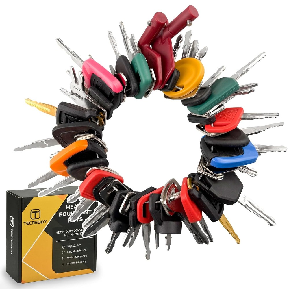 55 Heavy Equipment Keys Master Set, Construction Machine Ignition Key for...