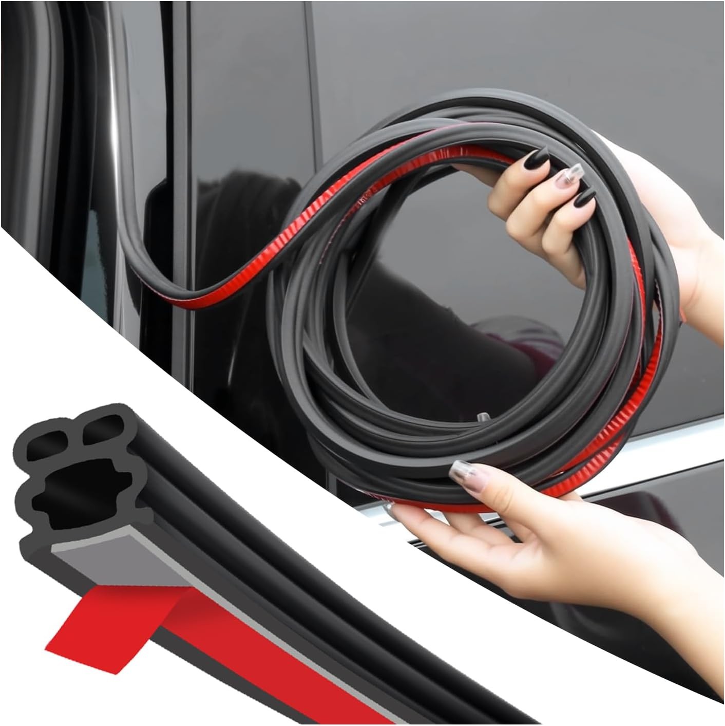 32.8Ft Enlarged Car Weather Stripping Door Seal,Thickened Car Door Weather Strip