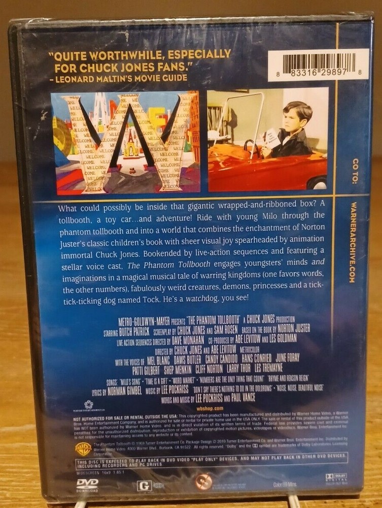 The Phantom Tollbooth DVD Remastered - Butch Patrick, Mel Blanc