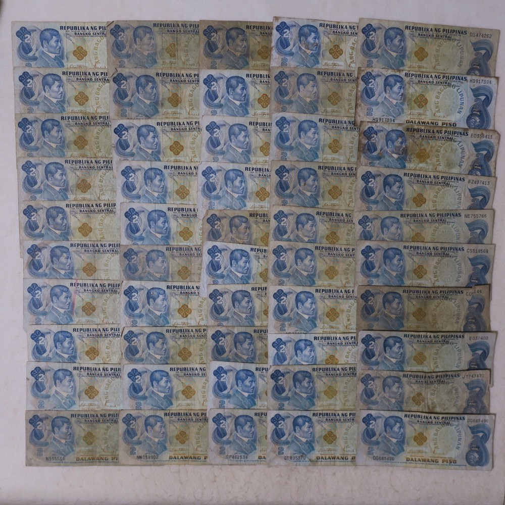 Philippines 2 Pesos 1970's (50 PCS)