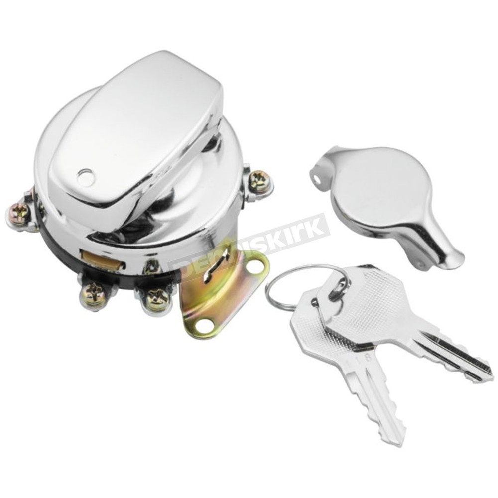 Twin Power Chrome Fat Bob Style Ignition Switch - 370050