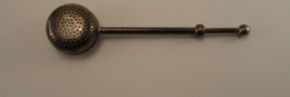 Vintage Tea Infuser Tea Leaf Spoon Strainer Spring-Loaded Silver Plated