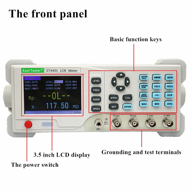 Benchtop Digital LCR Meter Bridge Meter DCR Electrolytic Capacitance Measurement