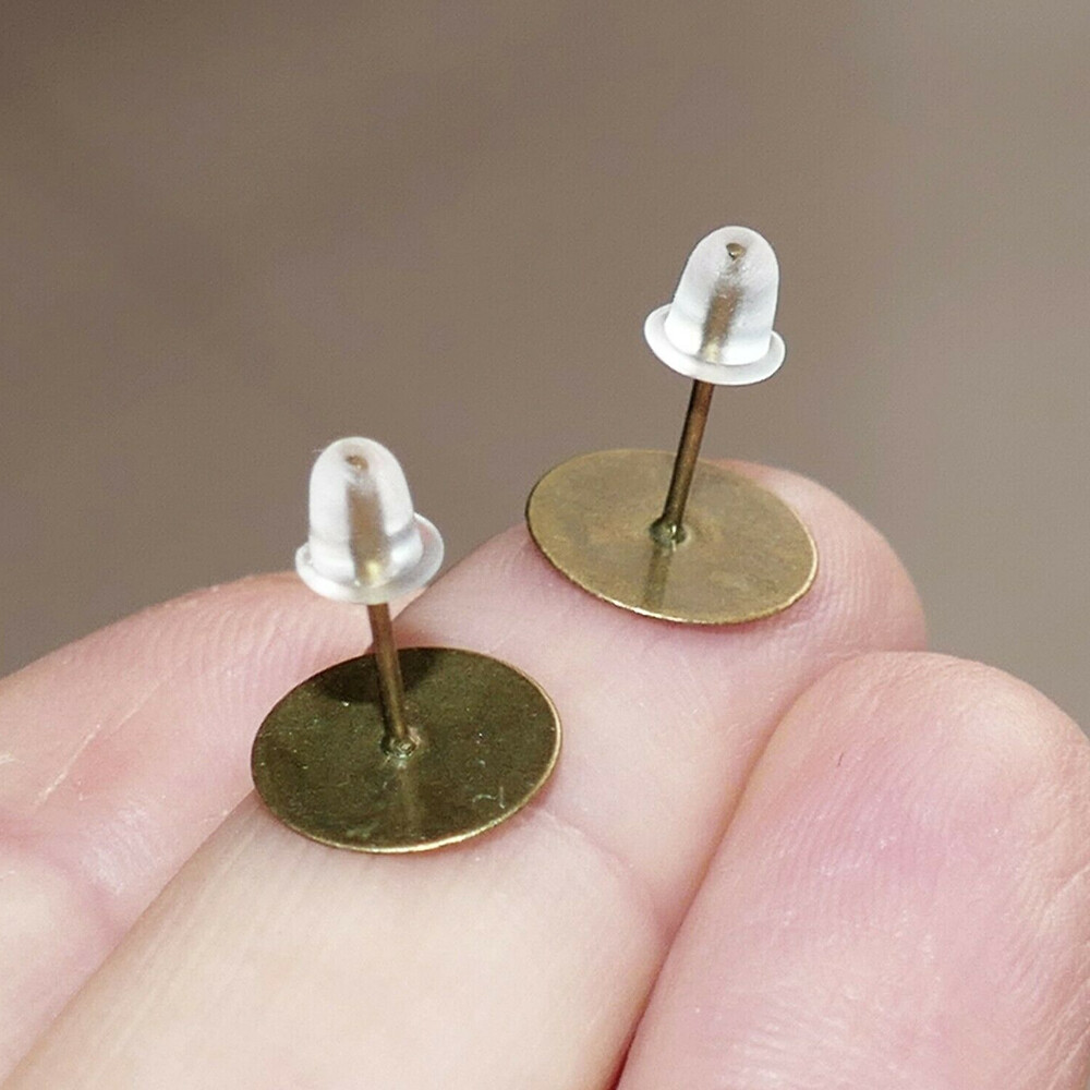 100pcs Silicone Earring Back Rubber Earring Back Stopper Cap Soft Clear Earring