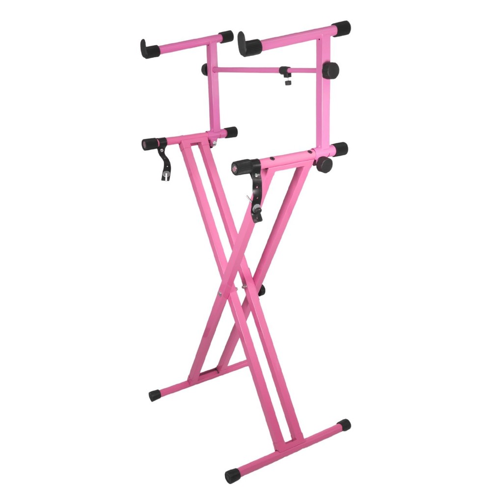 Keyboard Stand Double X 2 Tier Adj Piano Holder