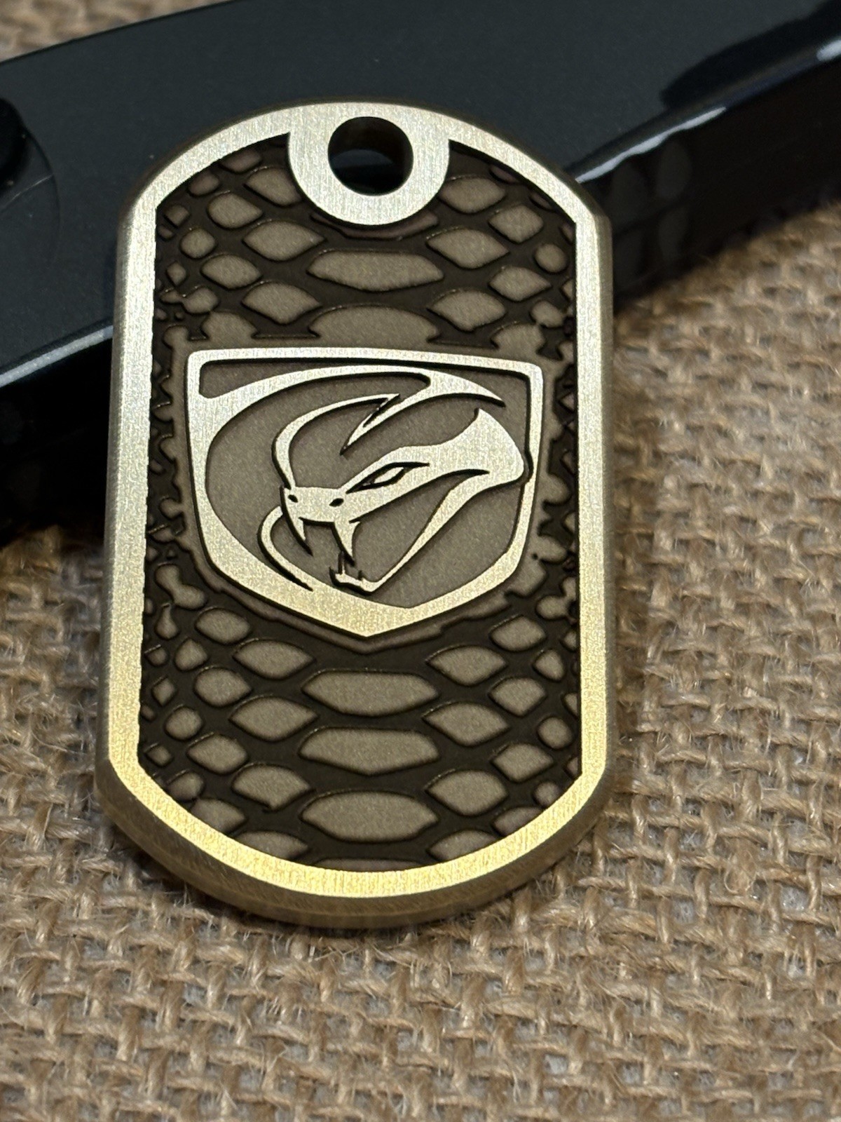 Stryker Keychain. Solid, Thick Brass. 5th Generation Viper