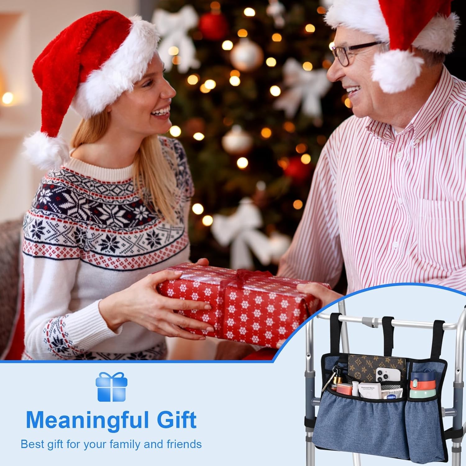 Universal Walker Bag w/ Cup Holder - Water Resistant Storage for Seniors