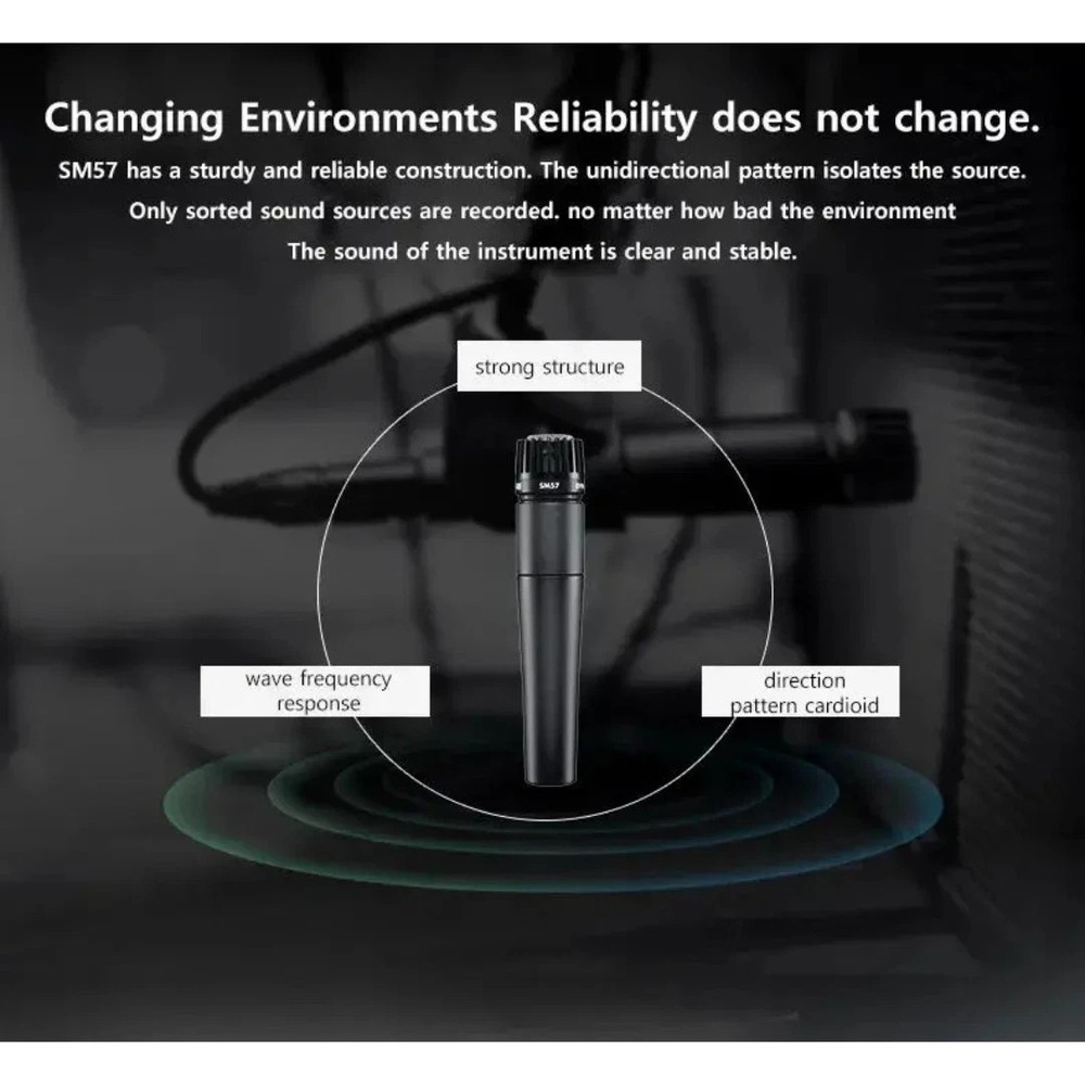 SM57 Cardioid Dynamic Instrument Microphone