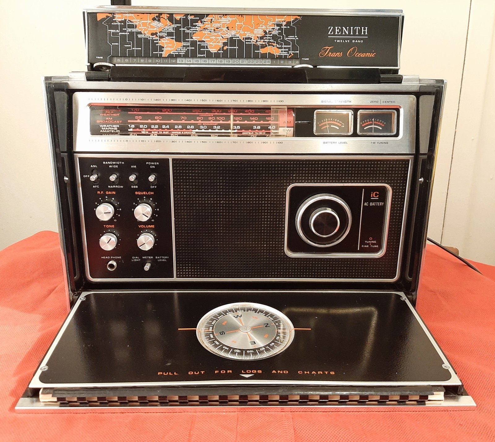 Fully Serviced-Washed+New Lamps-ZENITH ROYAL R7000-2 7000 AM/FM Shortwave Radio