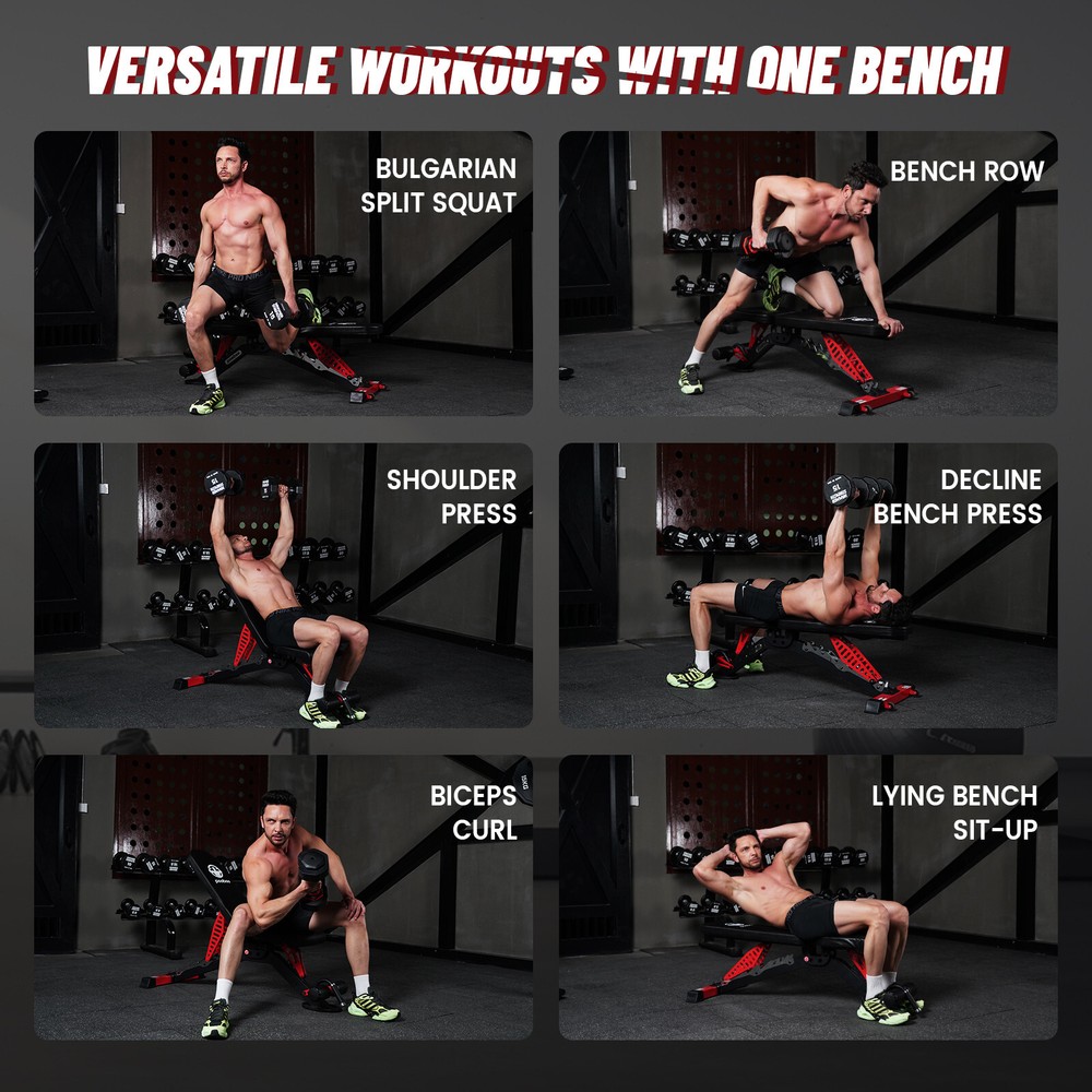 Adjustable Foldable Weight Bench for Home Gym Strength Training Workout Bench