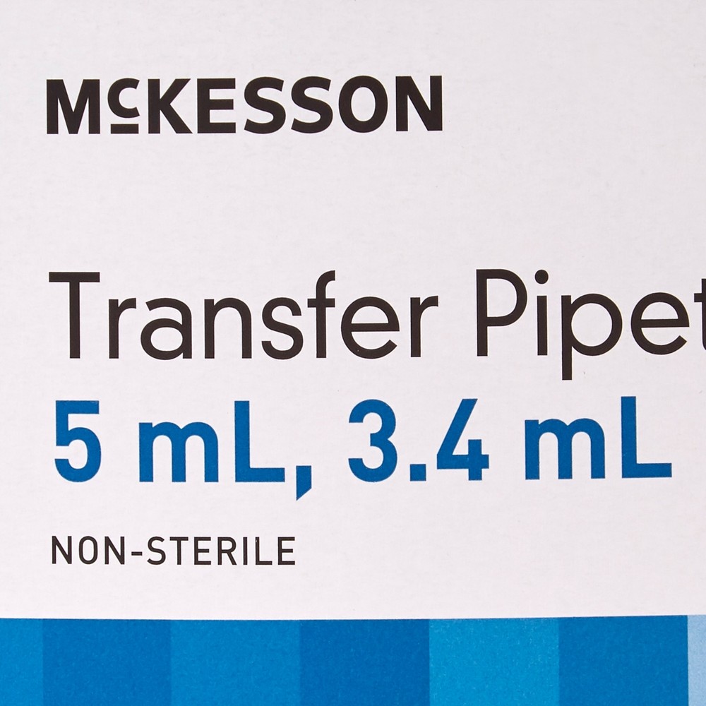 McKesson LDPE Transfer Pipette 5 mL 3.4 mL Draw Volume 5000 pcs