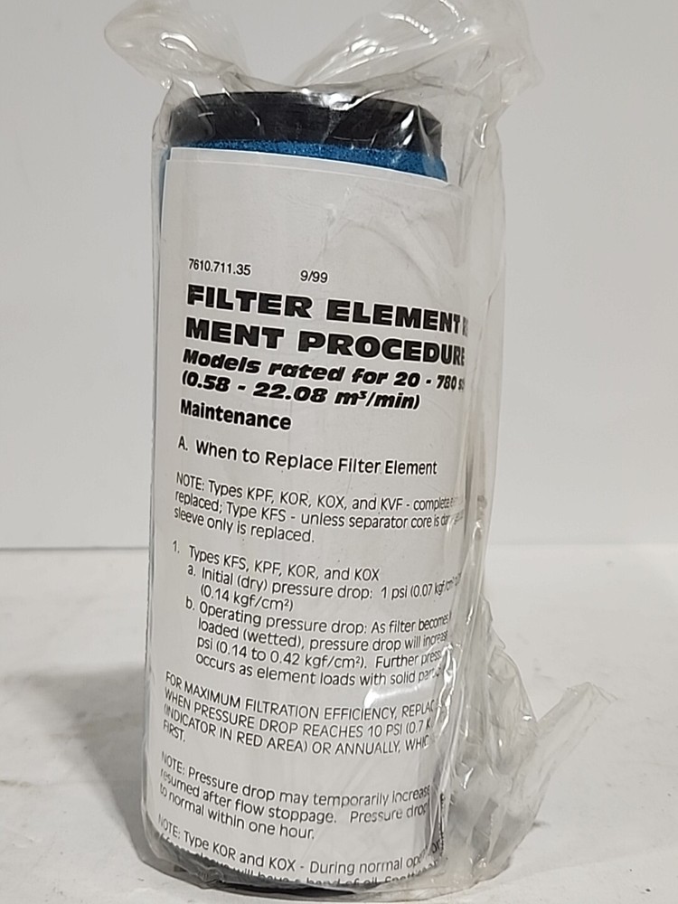 OX100 Kaeser Micron Coalescing Element, 99.995% Efficiency