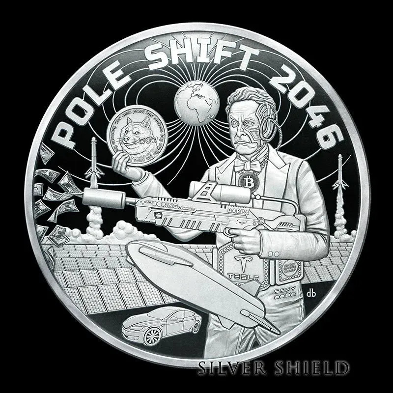 2023 SILVER SHIELD POLE SHIFT 1 OZ SIVER PROOF