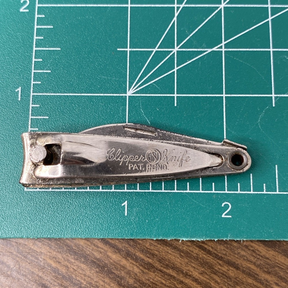 Vintage GSI Clipper Knife USA Pat Pend Multi Function Nail Clippers Tool