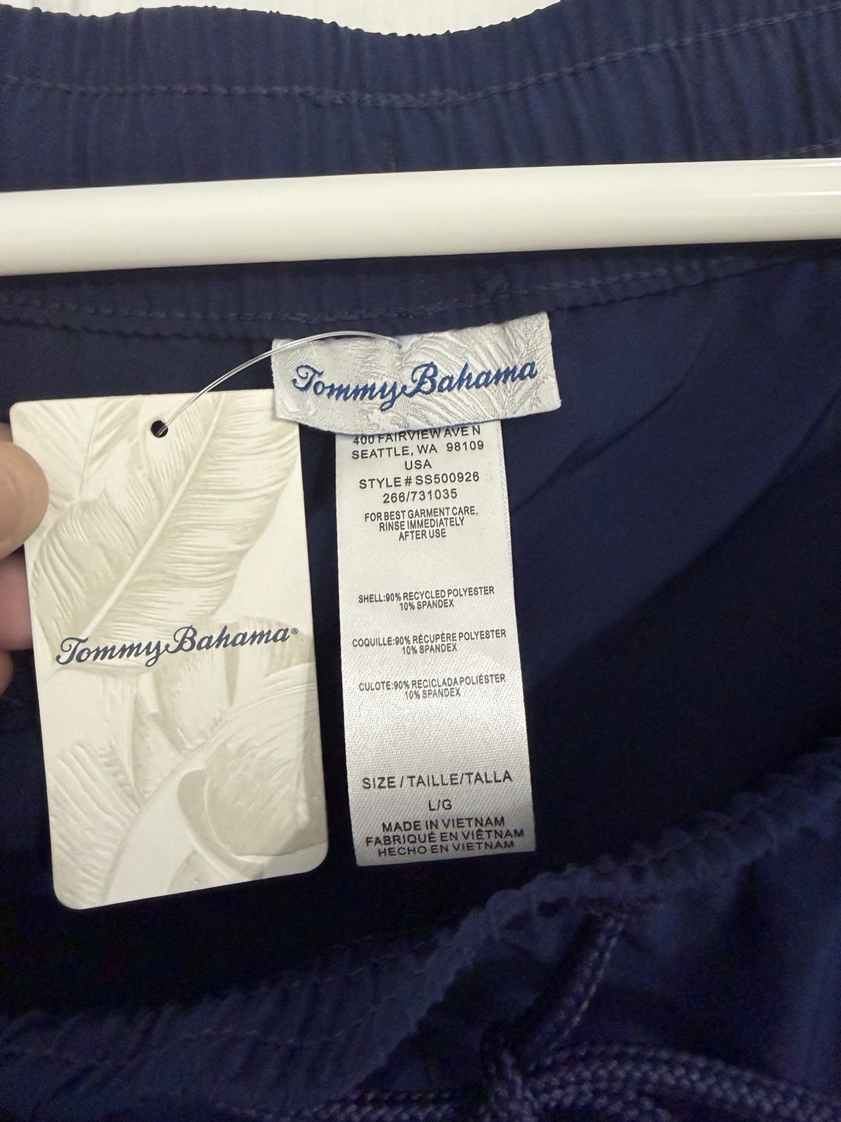 NWT-Tommy Bahama Women’s Solid Board Short-Mare Navy-Size Large