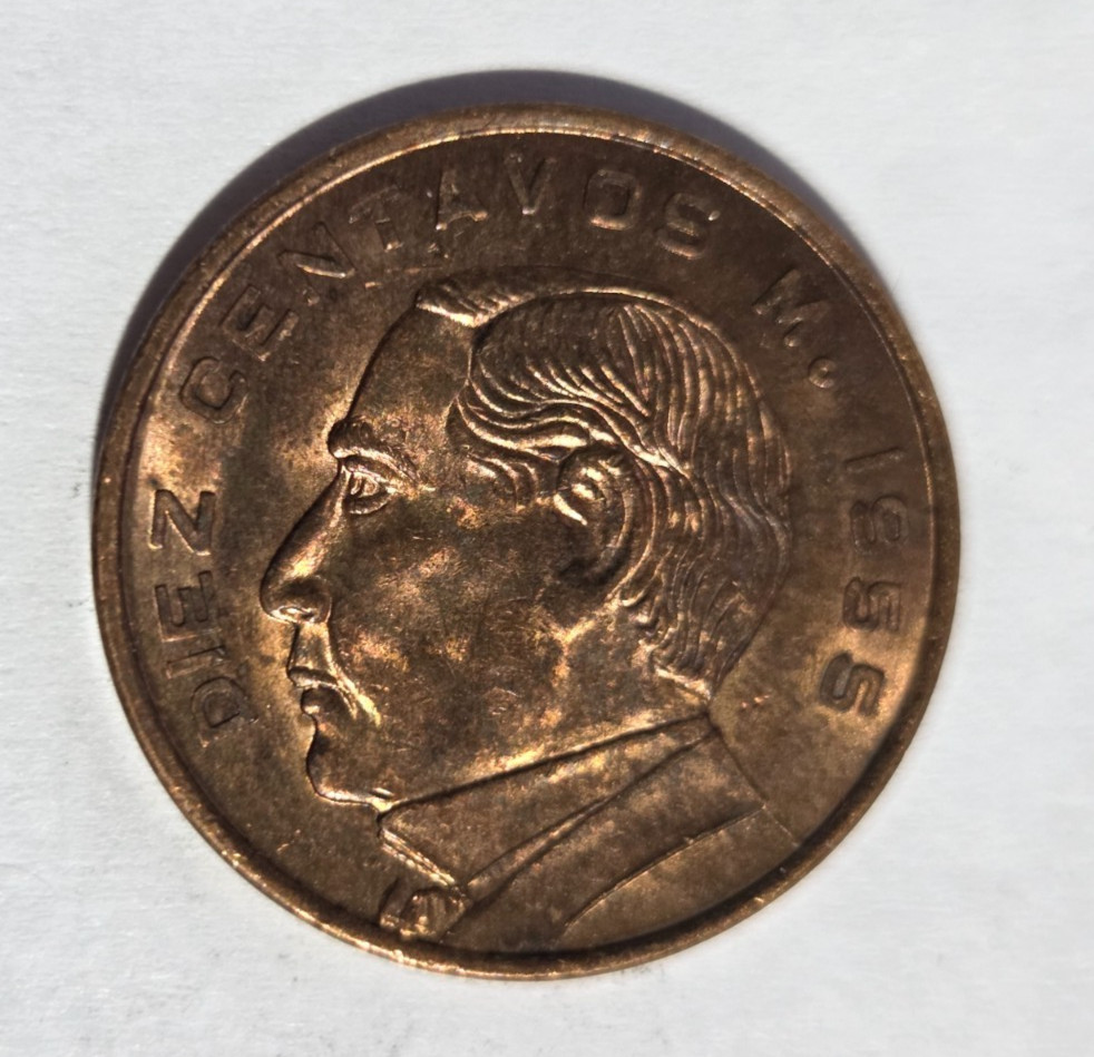 1955 Mexico Diez 10 Centavos