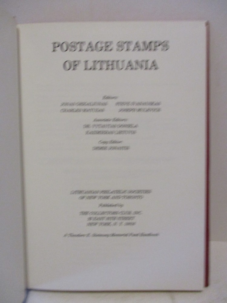 Postage Stamps of Lithuania The Collectors Club Hardcover Philatelic Book 1978
