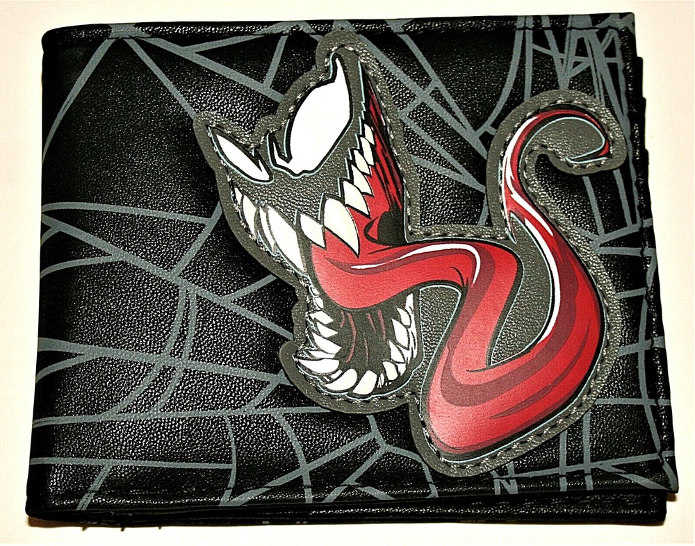 Marvel Comics Spider-Man Classic Venom Leather Like Wallet NEW Tags Billfold