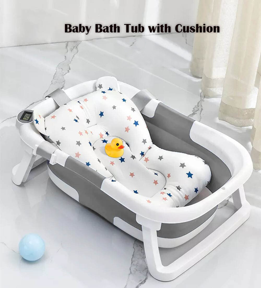 Foldable Baby Bath Tub Collapsible Newborn Safety Infant Shower Bathtub New
