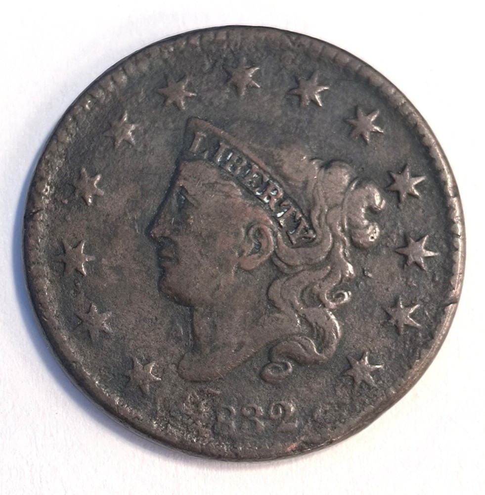 1832 Coronet Head Large Cent Medium Letters + Bonus Indian Head Cent