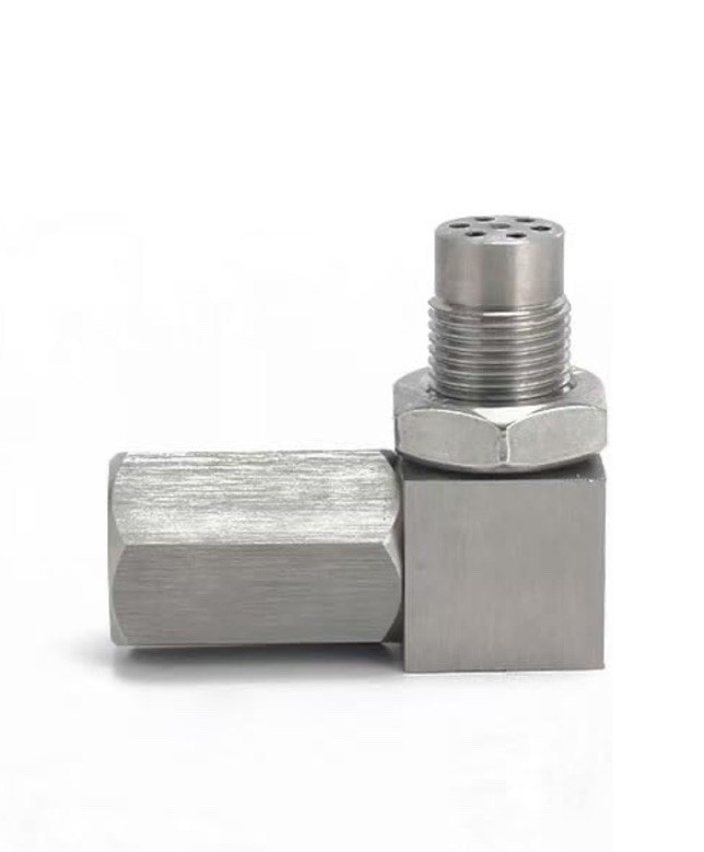 1pc Stainless Catalizador /sensor 90 degree Adapter Fitting