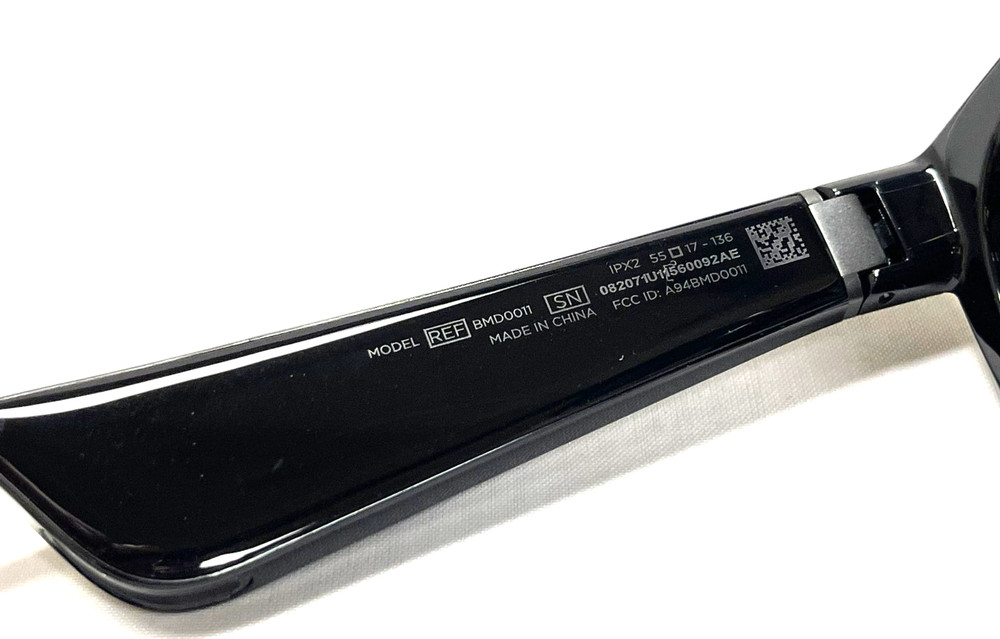 BOSE BMD0011 Model REF Black Bluetooth Frames Audio Microphone Smart Sunglasses