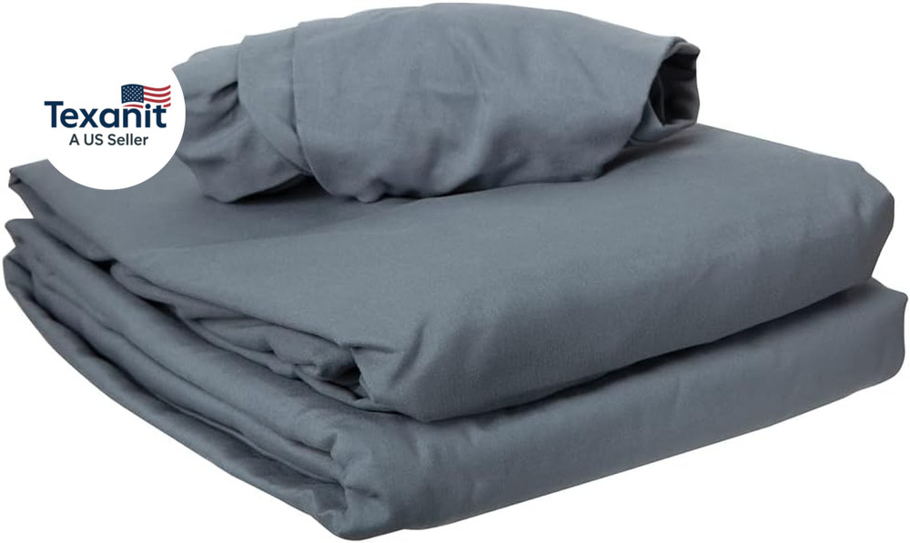 Premium Microfiber 3-Piece Massage Sheet Set, Cool Grey, Ultra-Light, Stain, and